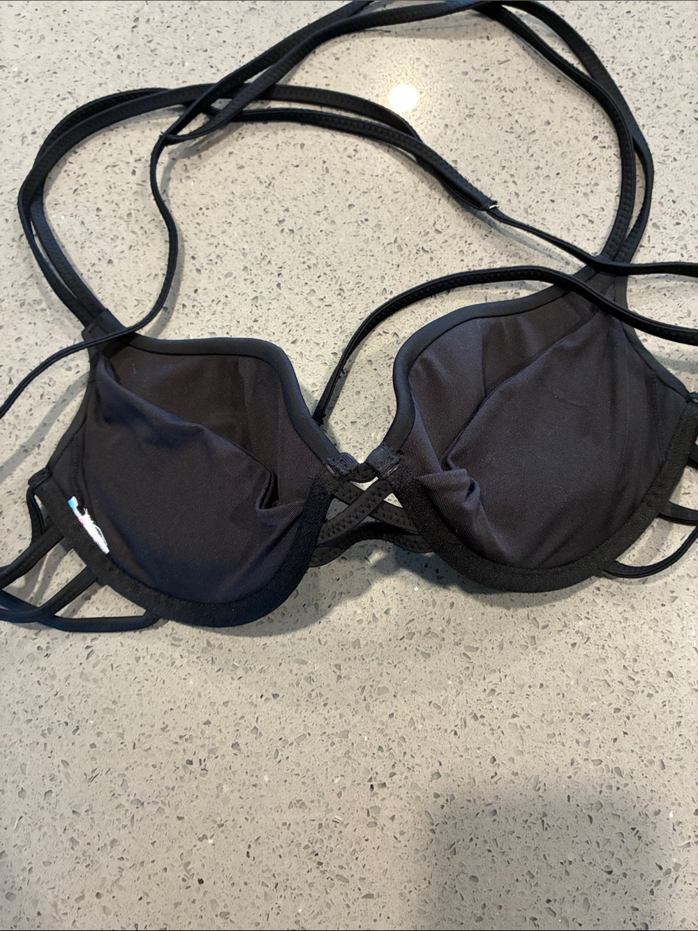 Roxy Black Strappy Push-Up Bikini Set - Picture 2 of 2
